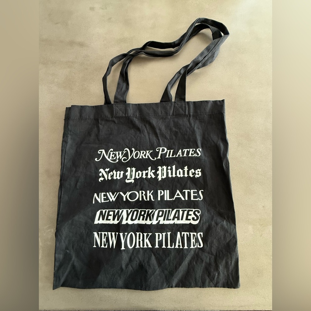 New York Pilates Black Tote Bag